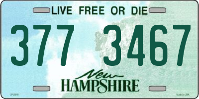 NH license plate 3773467