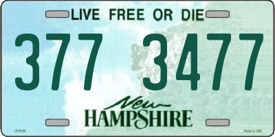 NH license plate 3773477