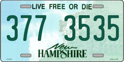NH license plate 3773535