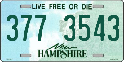 NH license plate 3773543