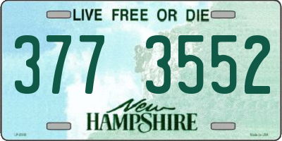 NH license plate 3773552