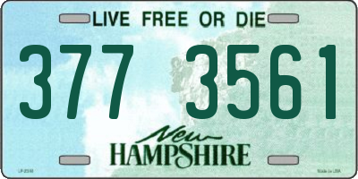 NH license plate 3773561