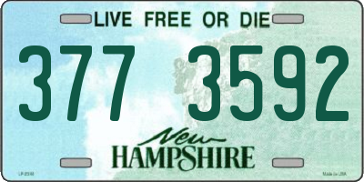 NH license plate 3773592