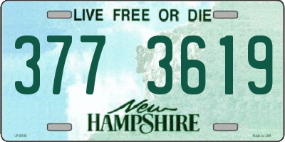 NH license plate 3773619