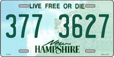NH license plate 3773627