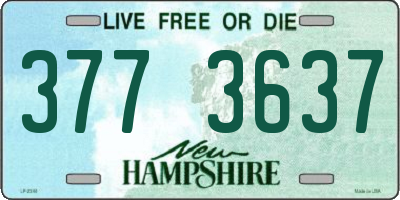 NH license plate 3773637