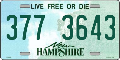 NH license plate 3773643