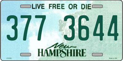 NH license plate 3773644