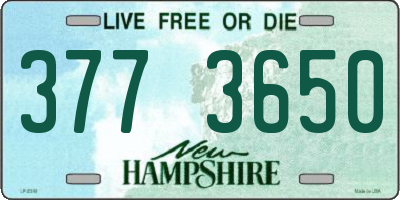 NH license plate 3773650