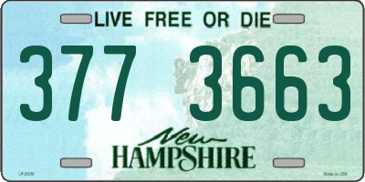 NH license plate 3773663