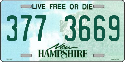 NH license plate 3773669