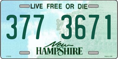 NH license plate 3773671