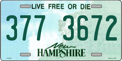 NH license plate 3773672