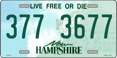 NH license plate 3773677
