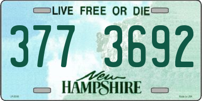 NH license plate 3773692