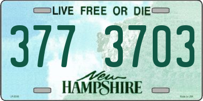 NH license plate 3773703