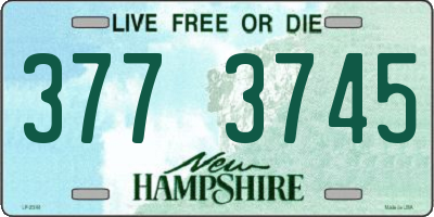NH license plate 3773745