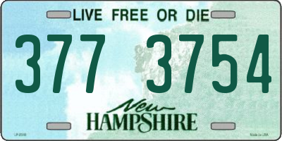 NH license plate 3773754