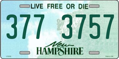 NH license plate 3773757