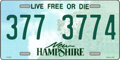 NH license plate 3773774