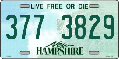 NH license plate 3773829
