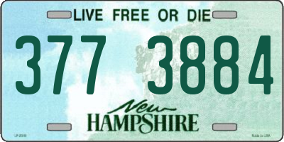 NH license plate 3773884