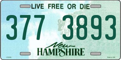 NH license plate 3773893