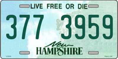 NH license plate 3773959
