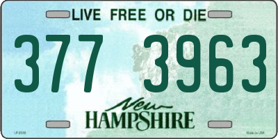 NH license plate 3773963