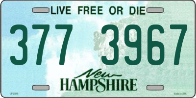 NH license plate 3773967