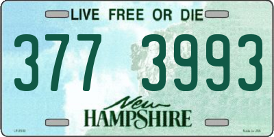 NH license plate 3773993