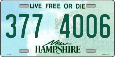 NH license plate 3774006