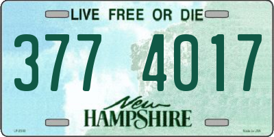 NH license plate 3774017