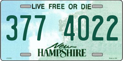 NH license plate 3774022