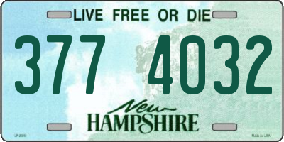 NH license plate 3774032