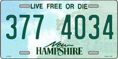 NH license plate 3774034