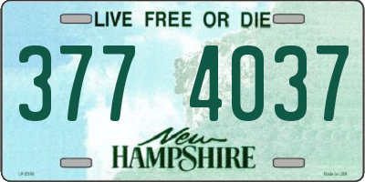 NH license plate 3774037