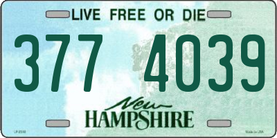 NH license plate 3774039