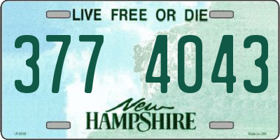 NH license plate 3774043