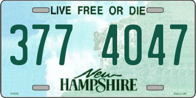 NH license plate 3774047