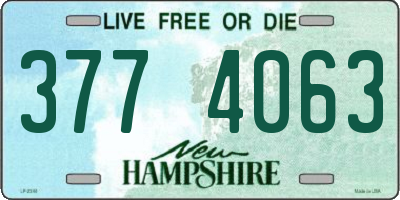 NH license plate 3774063
