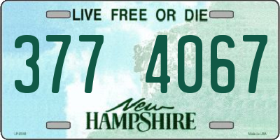 NH license plate 3774067