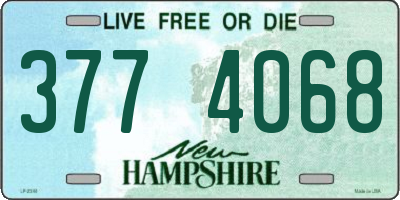 NH license plate 3774068