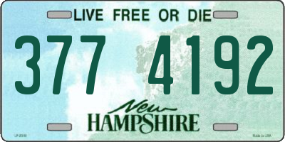 NH license plate 3774192