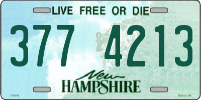 NH license plate 3774213