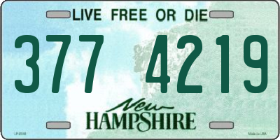 NH license plate 3774219
