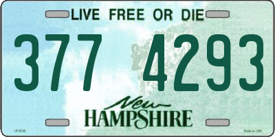 NH license plate 3774293