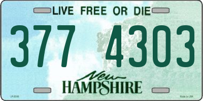 NH license plate 3774303