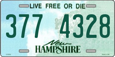 NH license plate 3774328