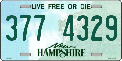 NH license plate 3774329